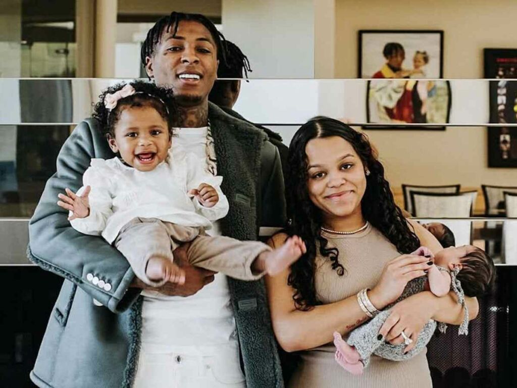 The Rapper with his wife and kids