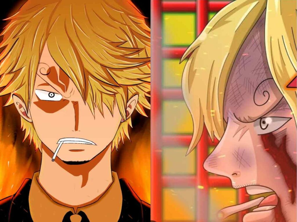 Sanji's eyebrows changing directions