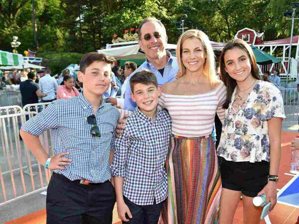 Jerry Seinfeld with his family