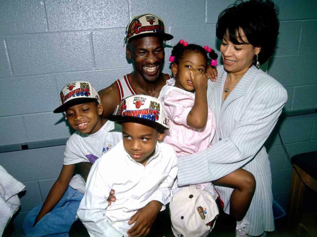 Michael Jordan and his family