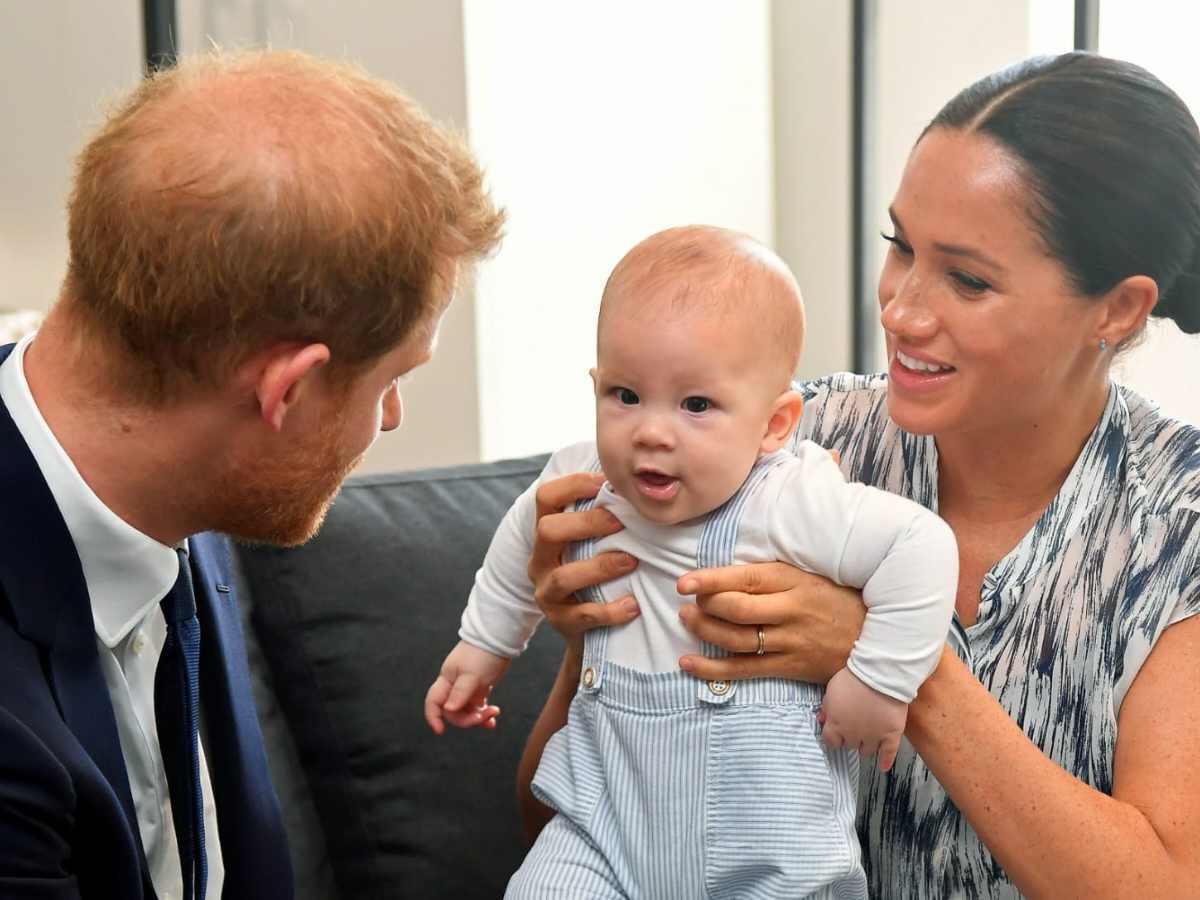 Meghan Markle and Prince Harry with their first child Archie