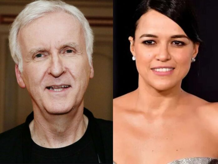 James Cameron and Michelle Rodriguez