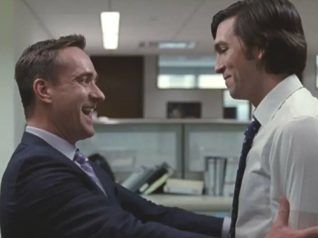 Matthew Macfadyen and Nicholas Braun in 'Succession'