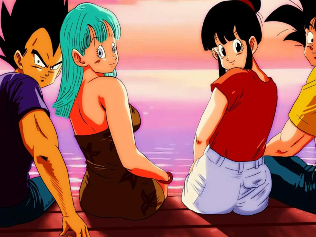 Vegeta, Bulma, Chi-Chi and Goku