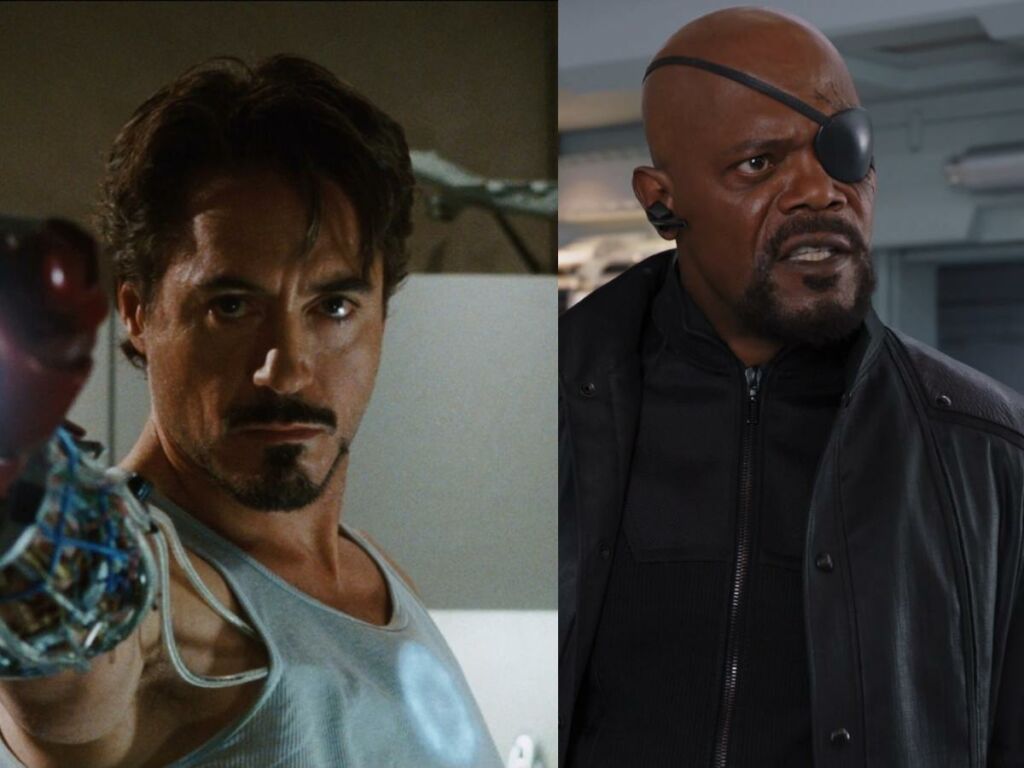 Tony Stark and Nick Fury met for the first time in the post credits scene of 'Iron Man'