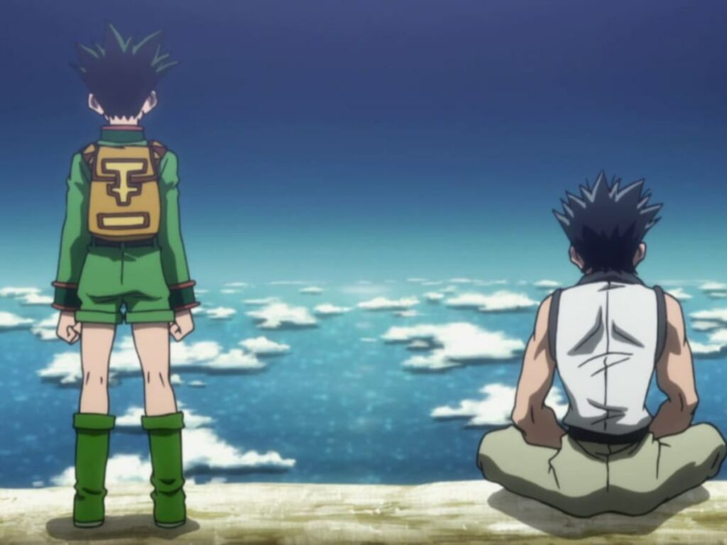Ging and Gon atop the world tree