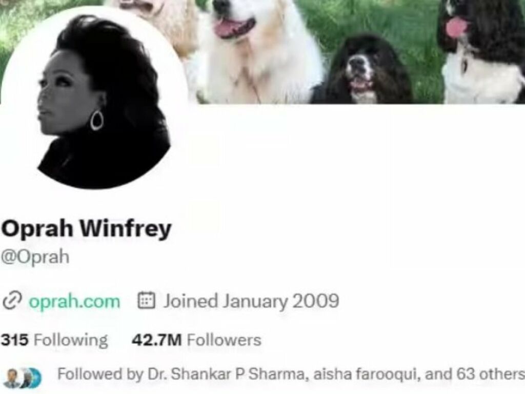 Oprah Winfrey's Twitter account