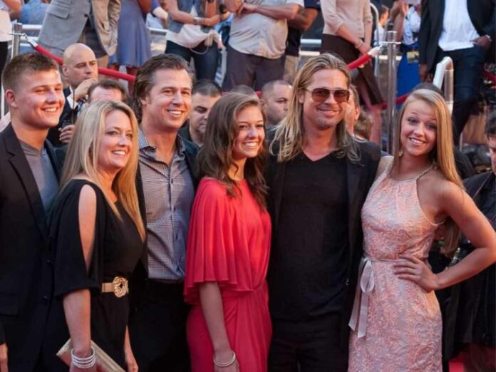 Brad Pitt with Doug and his family