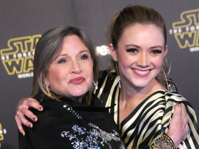 Billie Lourd and Carrie Fisher