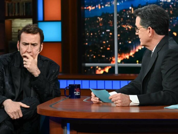 Nicolas Cage revealed a strange fact about himself on 'The Late Show With Stephen Colbert'