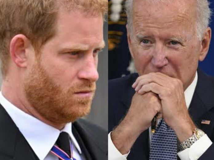 Prince Harry has put the Joe Biden's administration in a legally threatening position due to his confessions in 'Spare'