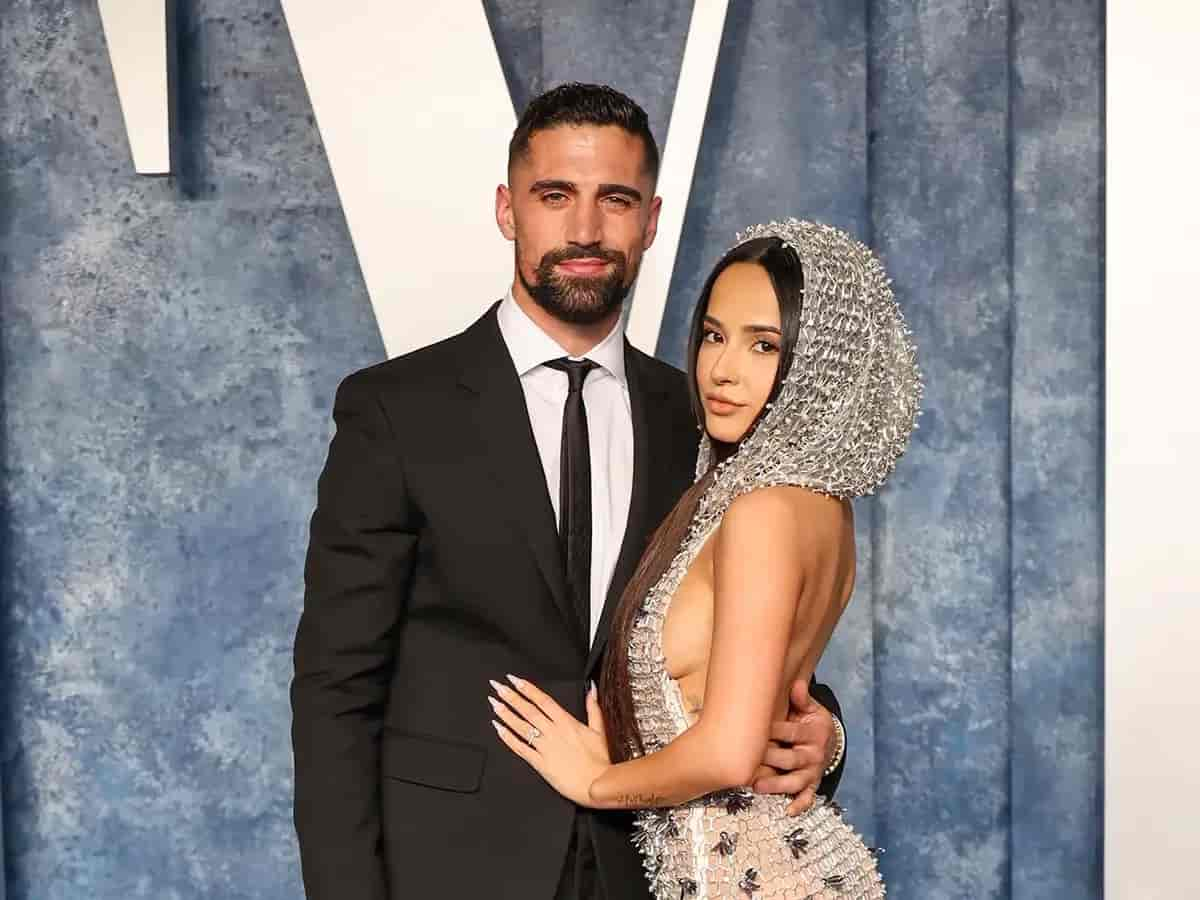 Becky G with her fiancé Sebastian Lletget