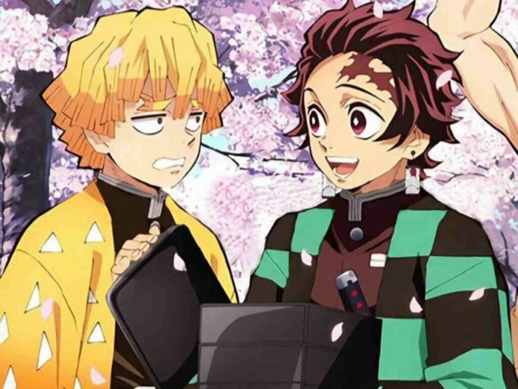 Kamado Tanjiro and Agatsuma Zenitsu