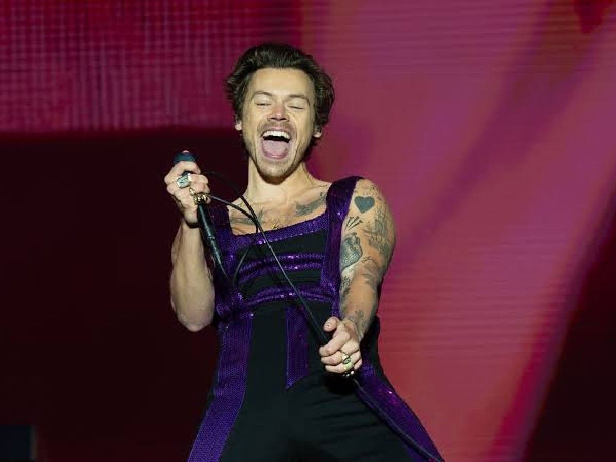Harry Styles during 'Love on Tour' concert