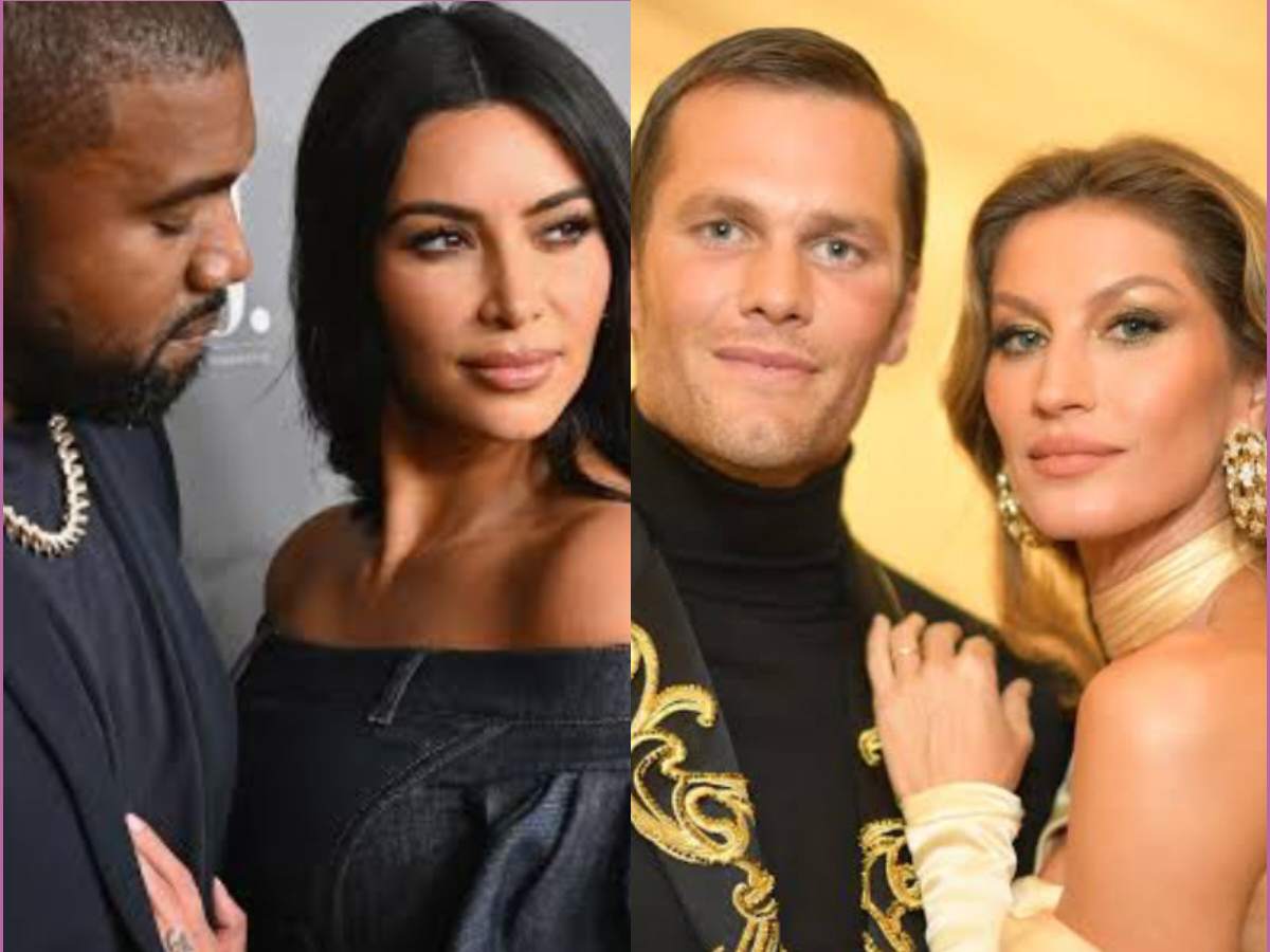 Kim Kardashian and Kanye West ; Tom Brady and Gisele Bündchen