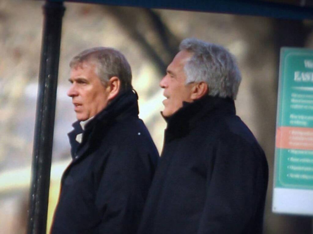 The Duke of York with his long-time friend Jeffrey Epstein