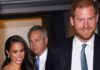 Prince Harry and Meghan Markle leaving the honorary gala in New York