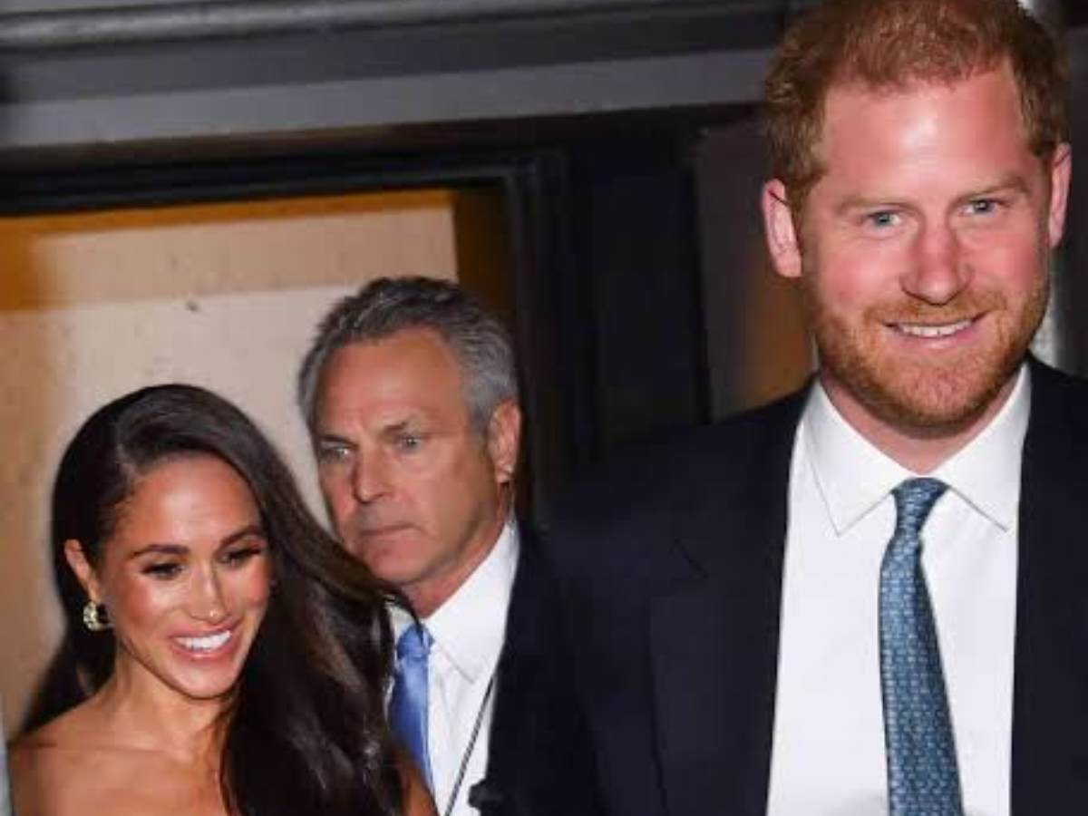 Prince Harry and Meghan Markle leaving the honorary gala in New York
