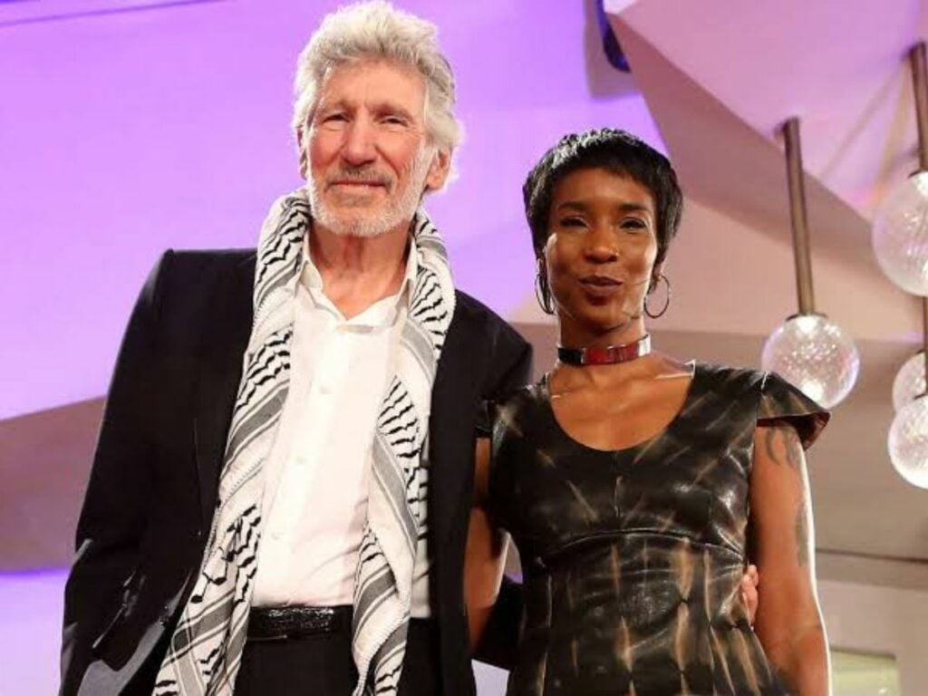 Roger Waters with wife Kamilah Chavis