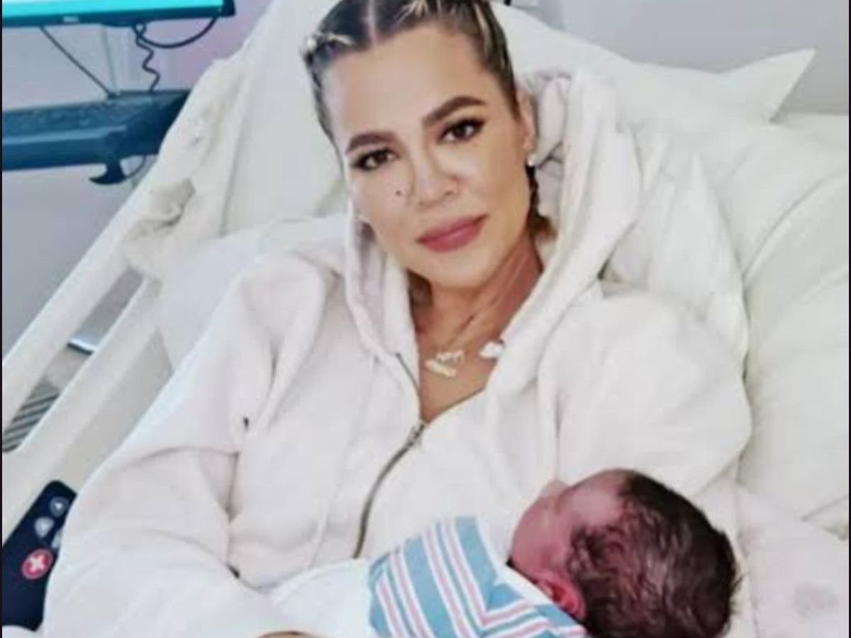 Khloé Kardashian with her son Tatum