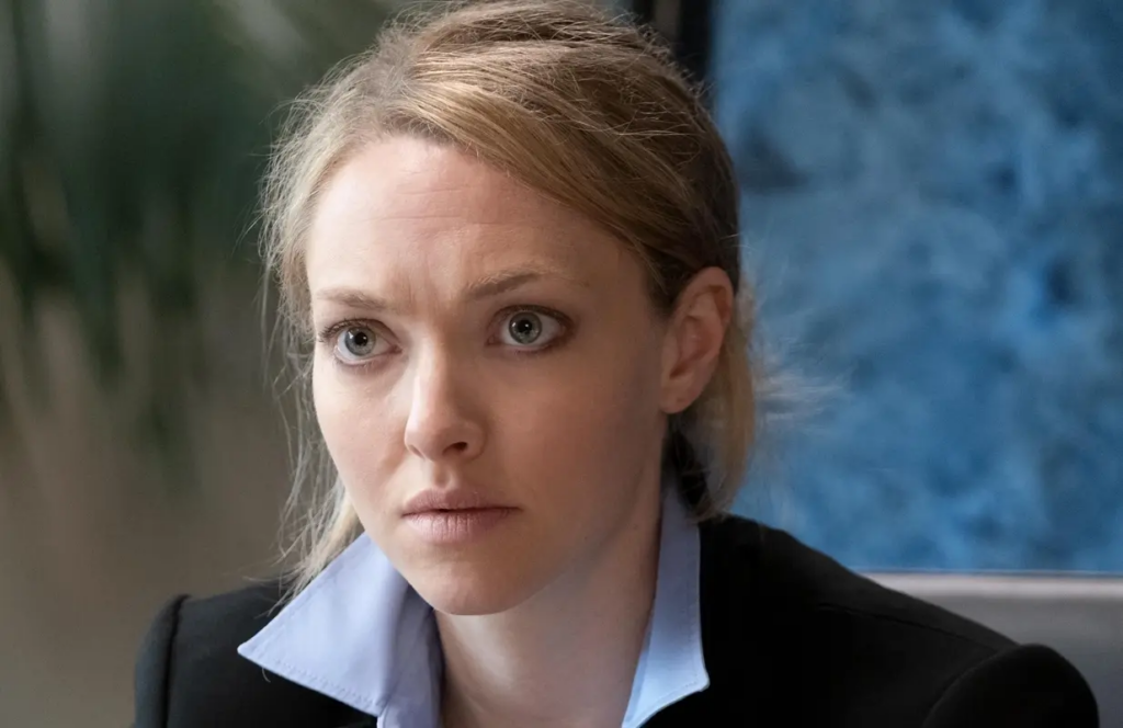 A still from 'The Dropout'  featuring Amanda Seyfried as Elizabeth Holmes