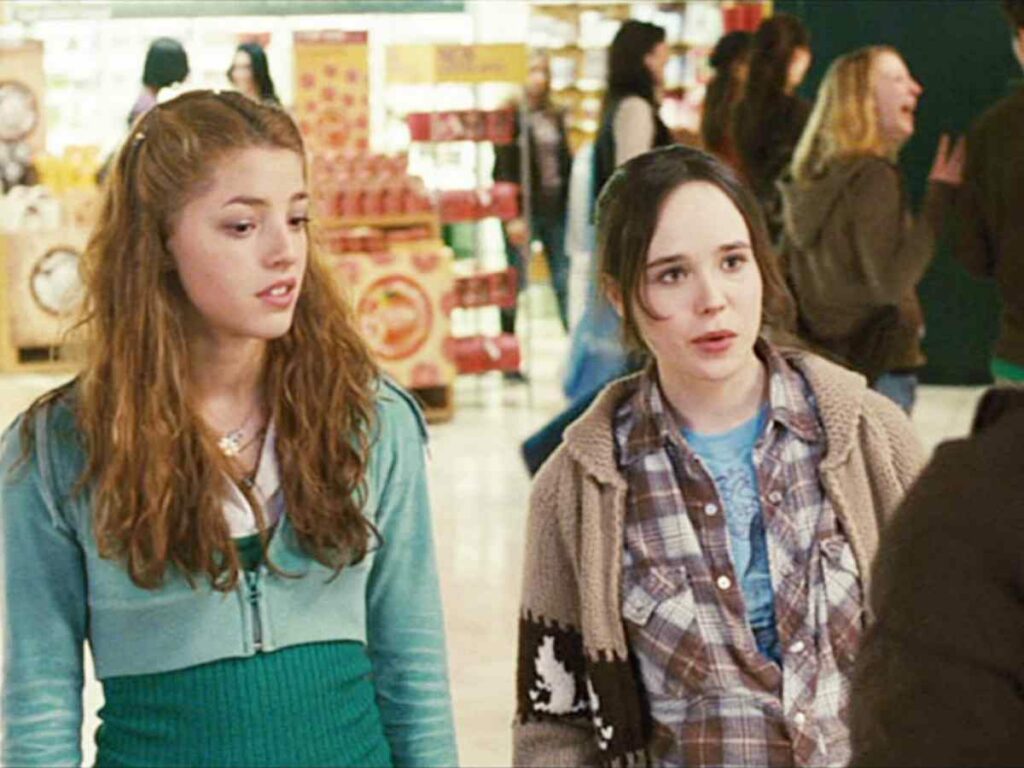 A still from 'Juno' featuring Olivia Thirlby and Elliot (formerly Ellen) Page