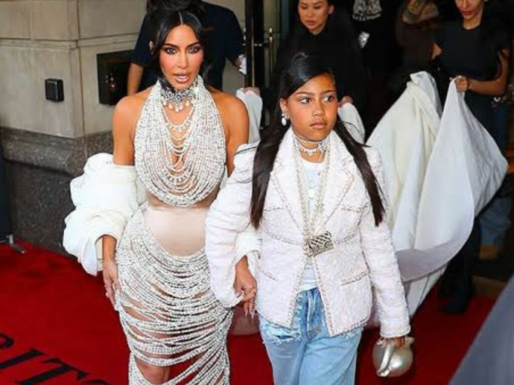 Kim Kardashian with North West at the Met Gala