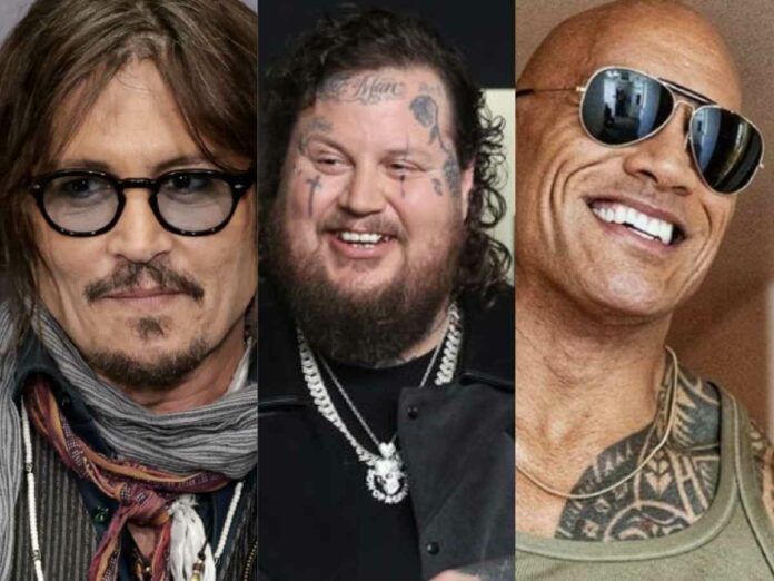 Depp, Jelly Roll and The Rock