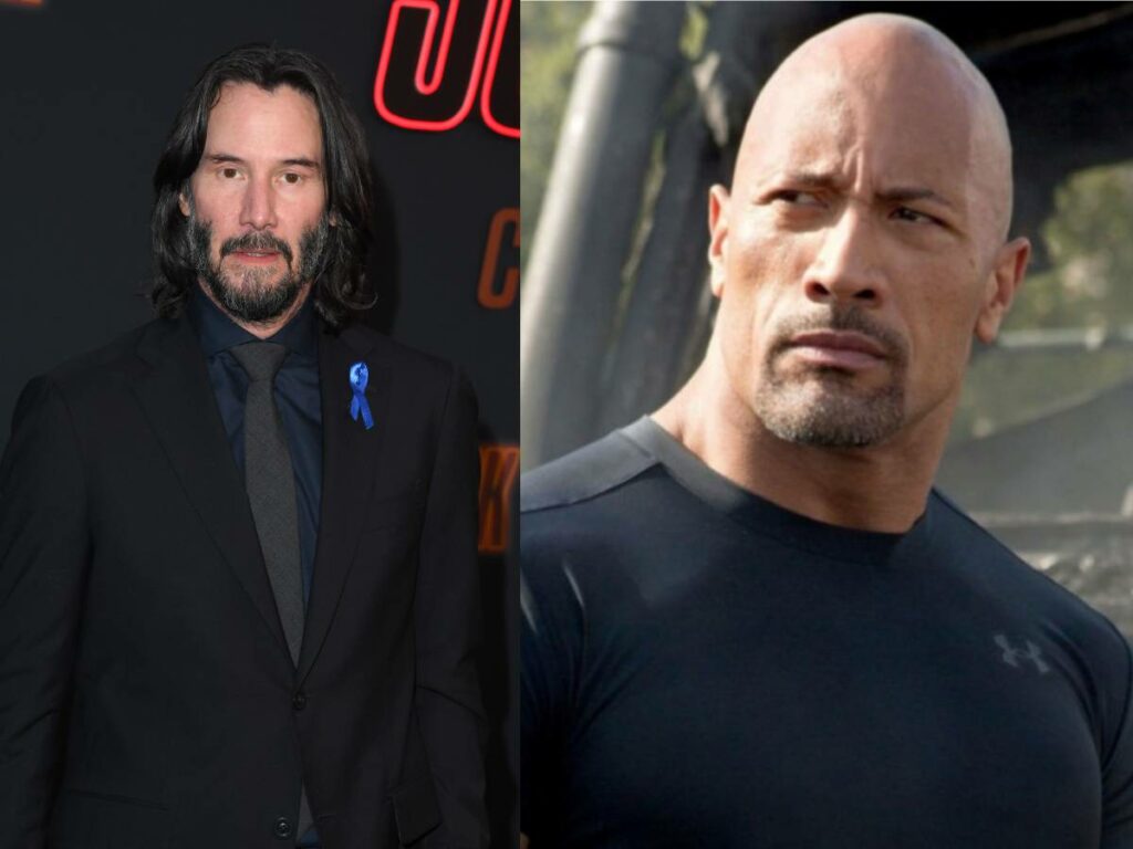 Keanu Reeves and The Rock