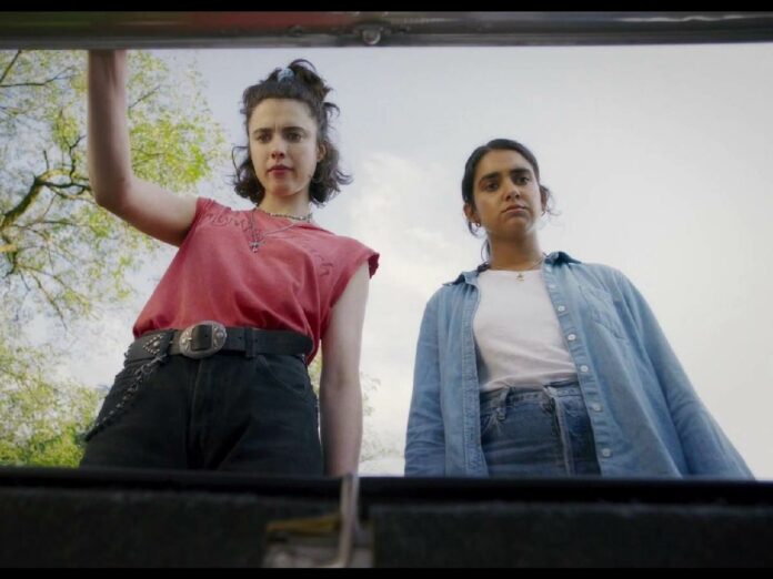 Margaret Qualley and Geraldine Viswanathan take a wrong turn in Ethan Coen's road-trip comedy 'Drive-Away Dolls'