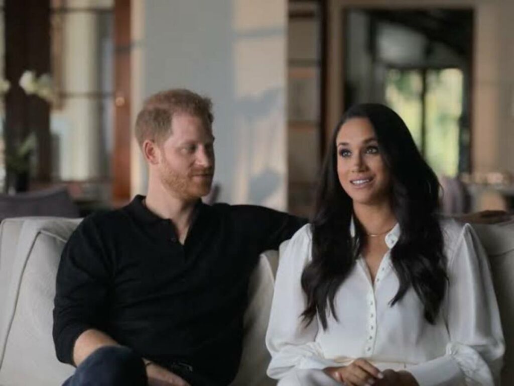 Prince Harry and Meghan Markle in 'Harry & Meghan' on Netflix