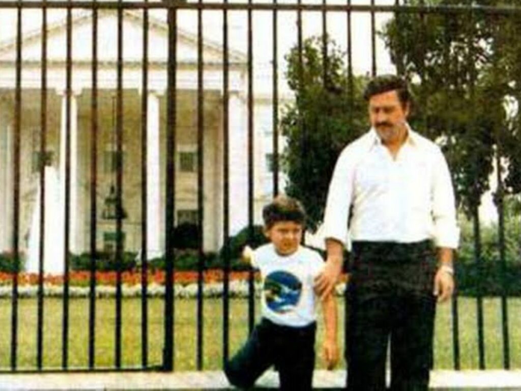 Pablo Escobar with young Juan