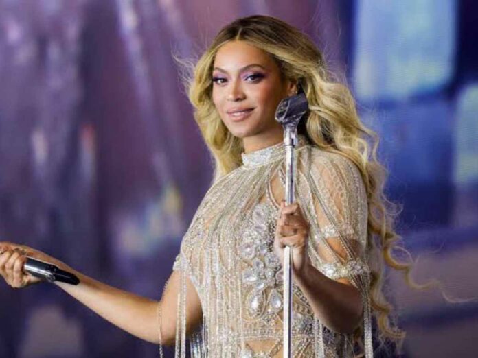 A fan throws an object on stage during Beyoncé's 'Renaissance Tour'