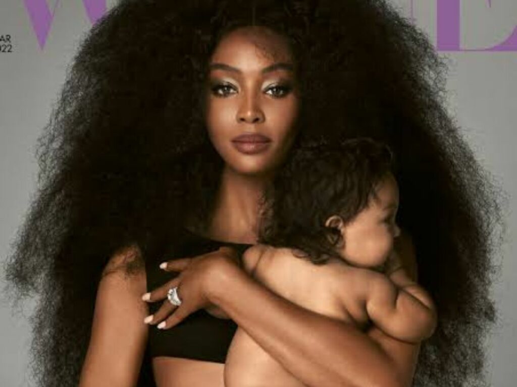 Naomi Campbell with her daughter 