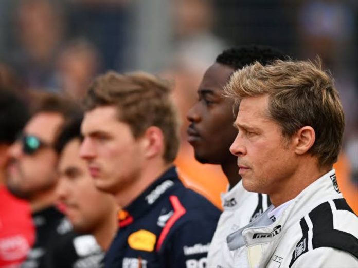 Brad Pitt at the British GP