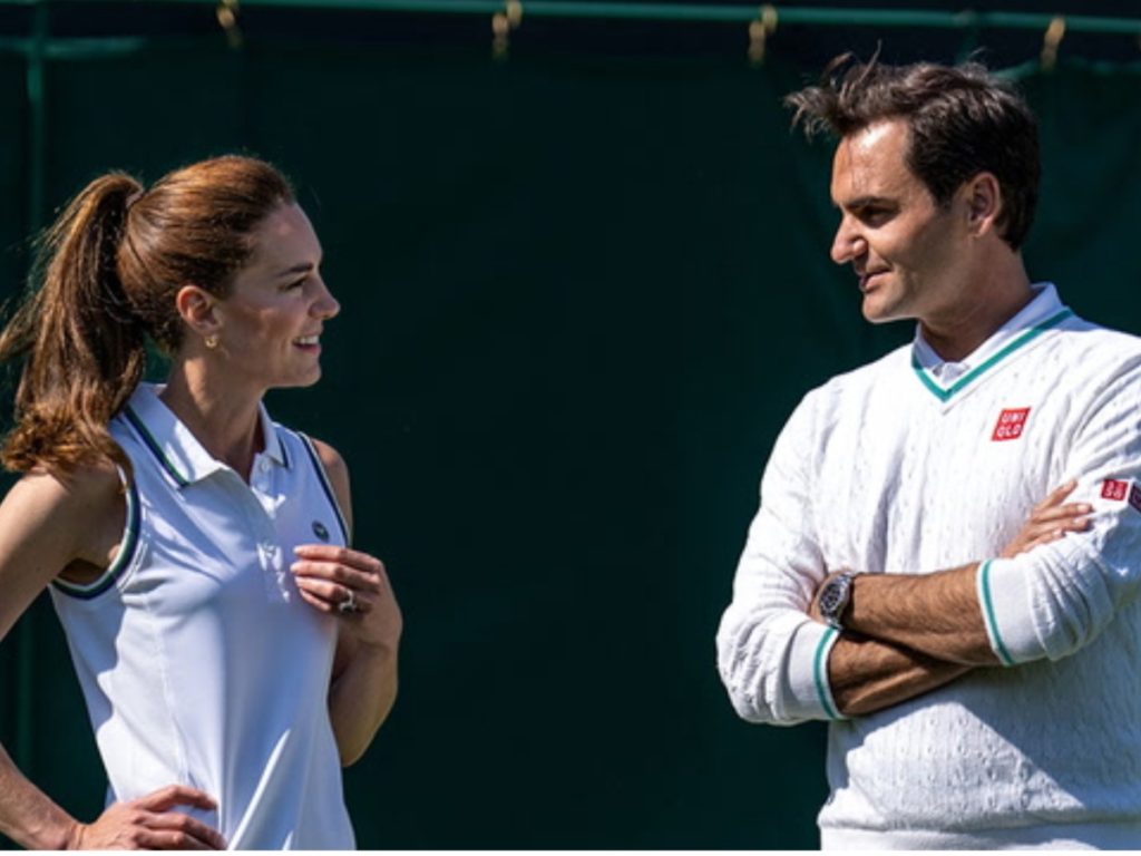 Kate Middleton and Roger Federer