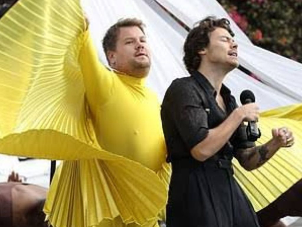 James Corden and Harry Styles 