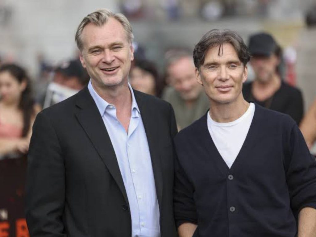 Christopher Nolan and Cillian Murphy in the red carpet