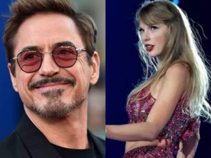 Robert Downey Jr. took a jibe at Taylor Swift, calling her a female spider eating her exes