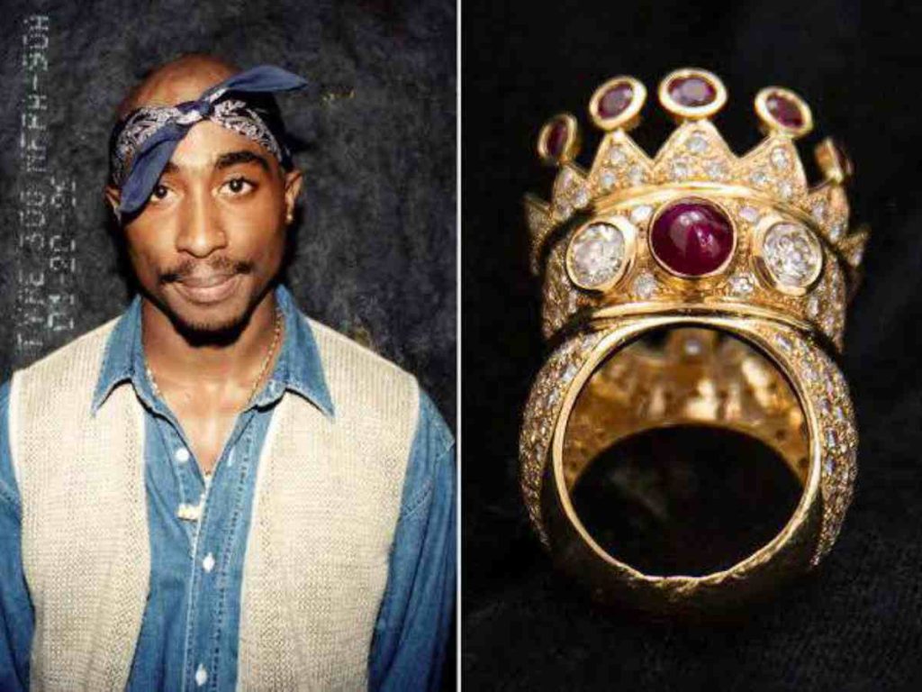 Tupac wore the ring at his last public appearance 