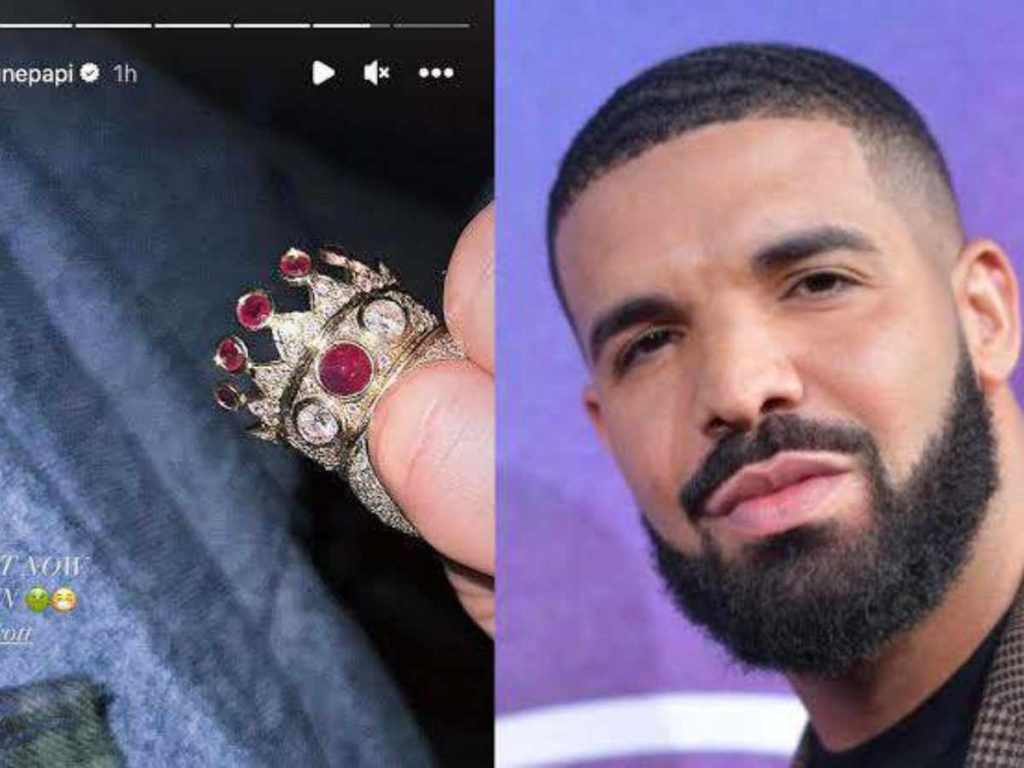 Drake wore the ring at his recent tour 