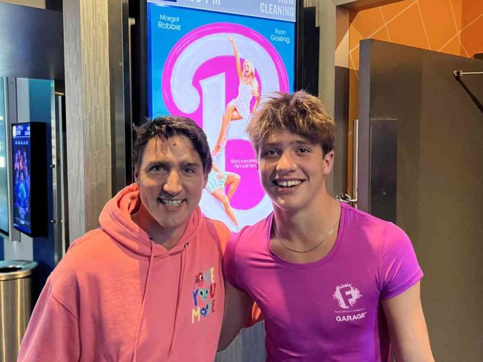 Justin Trudeau gets trolled for watching 'Barbie' with his son by donning pink outfits