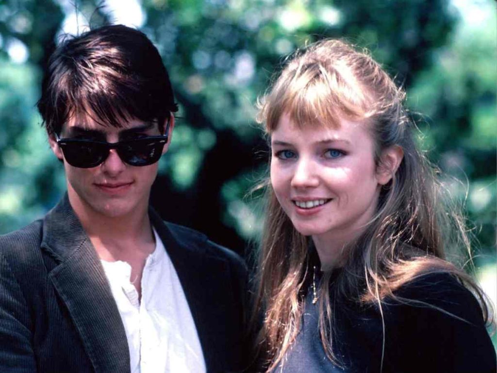 Tom Cruise and Rebecca De Mornay while filming 'Risky Business.'