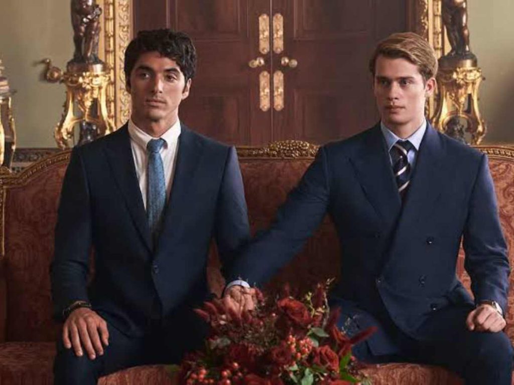 Taylor Zakhar Perez and Nicholas Galitzine in 'Red, White & Royal Blue'