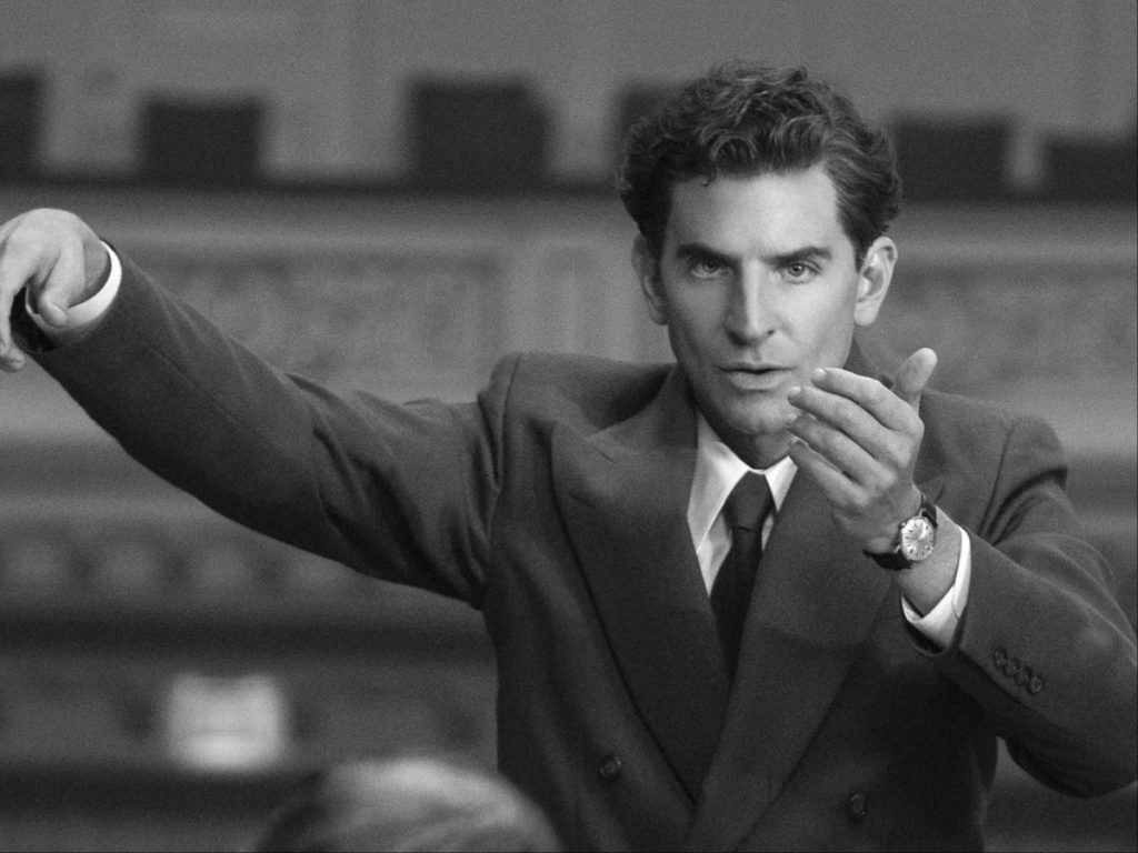 Bradley Cooper as Leonard Bernstein in biopic 'Maestro.'