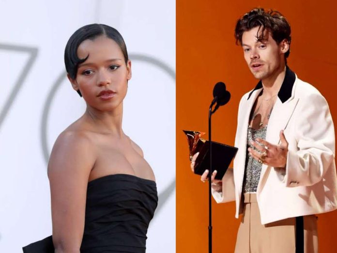 Taylor Russell and Harry Styles were spotted making out in London