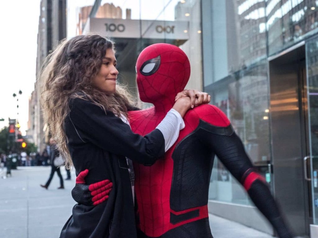 Zendaya as MJ with Spider-Man