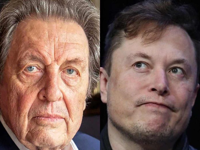 Errol Musk (left) is worries about his son Elon Musk (right)