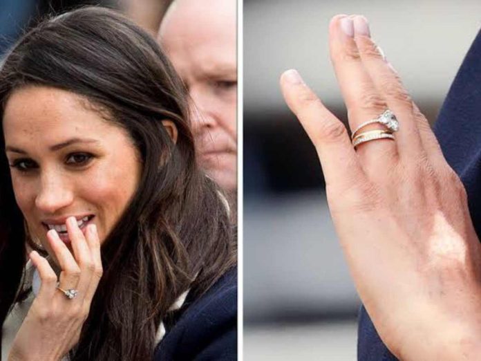 Meghan Markle is seen without her engagement ring