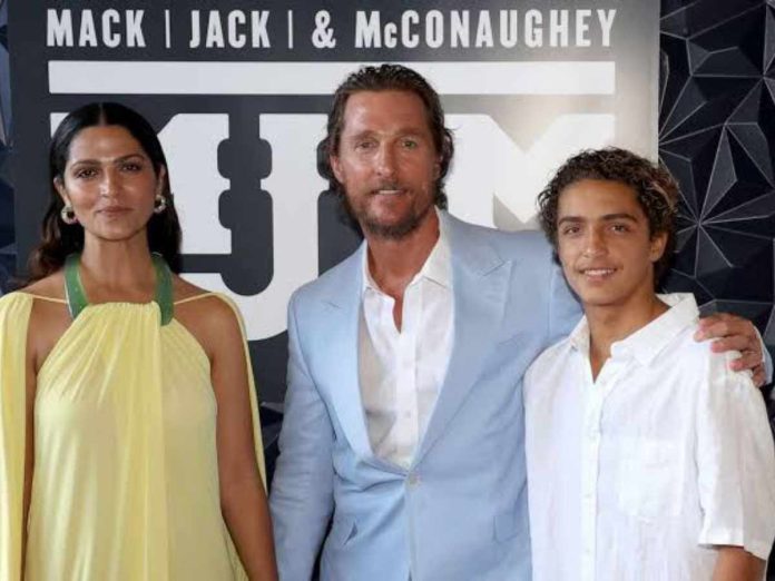 Matthew McConaughey, wife Camila Alves McConaughey and son Levi